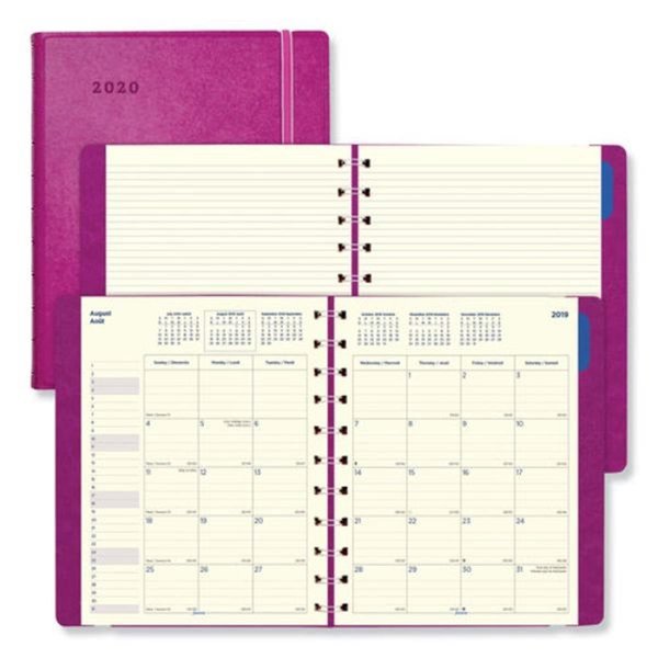 Blueline 10.88 x 8.5 in. Soft Touch Cover 17-Month Planner, Fuchsia REDC1811003